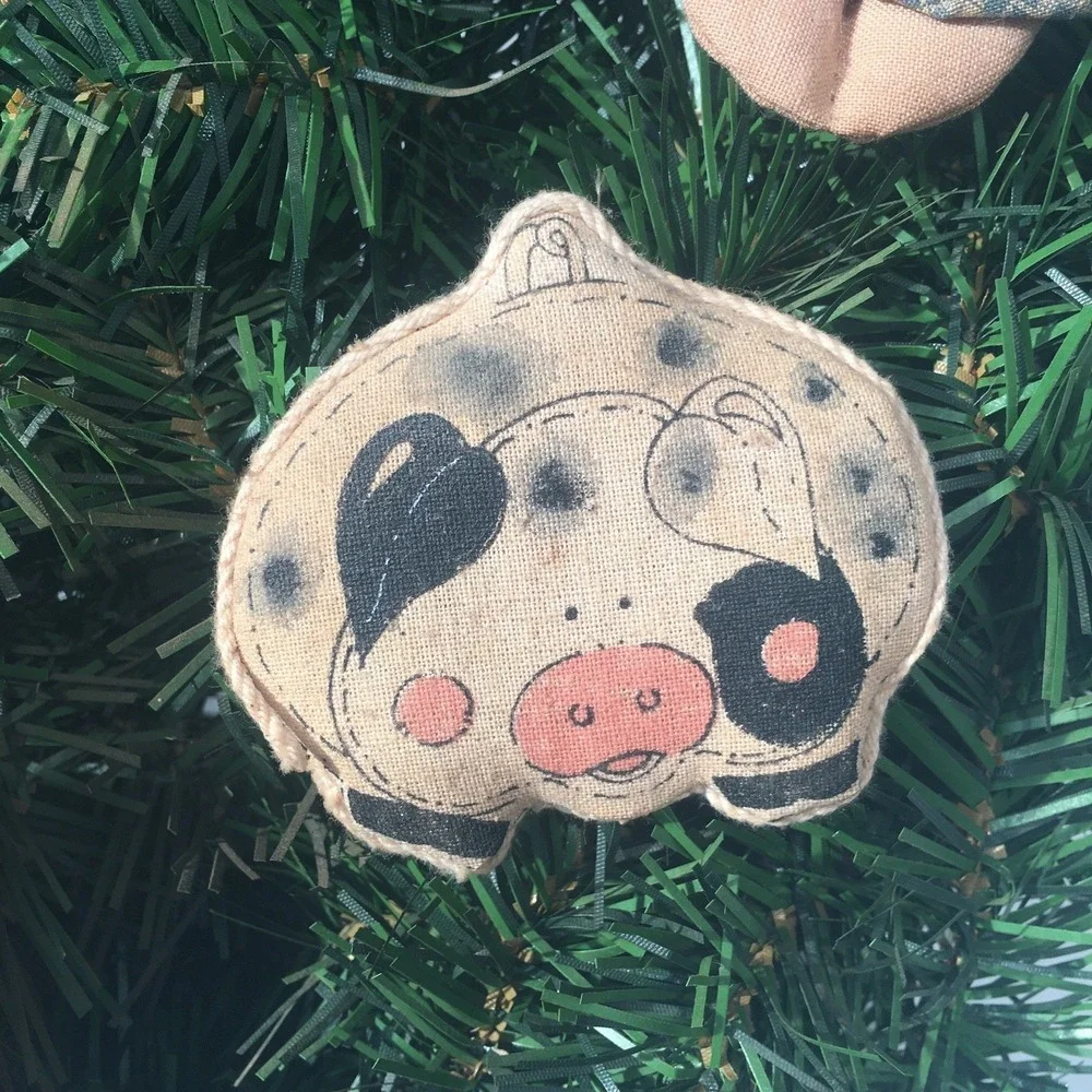 Primitive Evergreen Pig Farmhouse‎ Wreath All Season 20